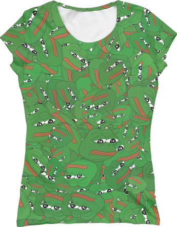 Women's T-Shirt 3D - Pepe (Лягушка) - Mfest