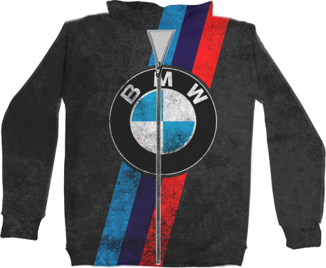 Unisex Zip-through Hoodie 3D - BMW (1) - Mfest