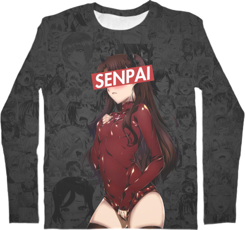 Kids' Longsleeve Shirt 3D - Anime Senpai 2 - Mfest