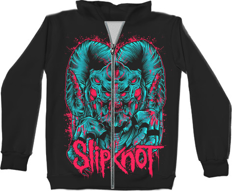 Unisex Zip-through Hoodie 3D - Slipknot (1) - Mfest