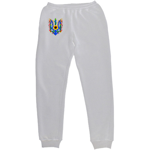 Women's Sweatpants - Тризуб з квітами - Mfest