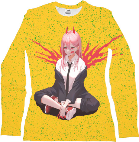 Women's Longsleeve Shirt 3D - Power Chainsaw Man - Mfest