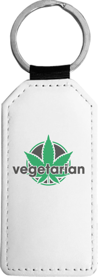 Rectangular Keychain - Vegetarian - Mfest