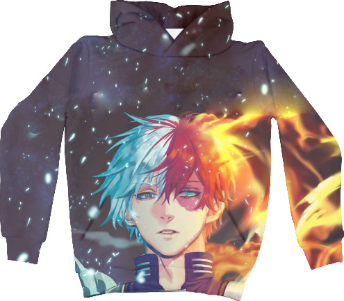 Kids' Hoodie 3D - Shoto Todoroki - Mfest