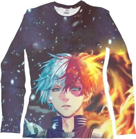 Women's Longsleeve Shirt 3D - Shoto Todoroki - Mfest