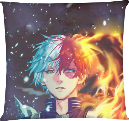 Square Throw Pillow - Shoto Todoroki - Mfest