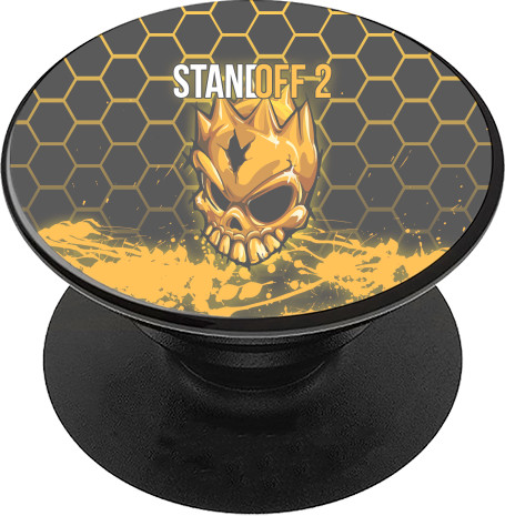 Standoff - PopSocket Подставка для мобильного - STANDOFF 2 [GOLD SKULL] 3 - Mfest