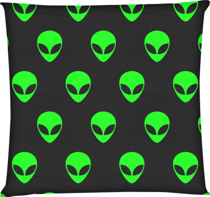 Square Throw Pillow - Пришелец - Mfest