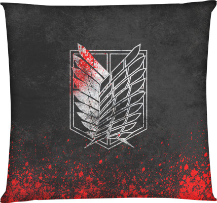 Square Throw Pillow - АТАКА ТИТАНОВ (ATTACK ON TITANS) 11 - Mfest