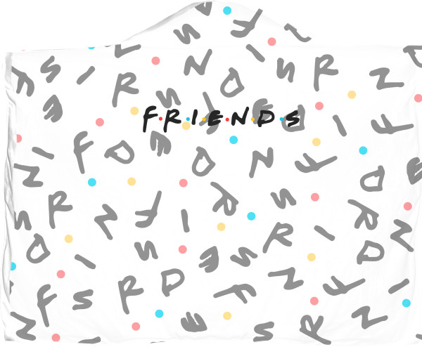 Плед с капюшоном 3D - Friends [2] - Mfest