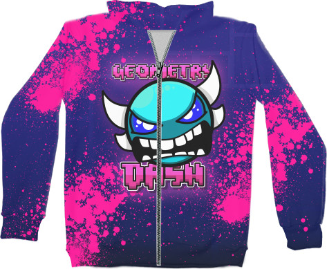 Unisex Zip-through Hoodie 3D - Geometry Dash [10] - Mfest