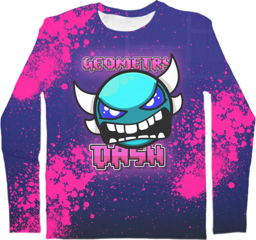 Kids' Longsleeve Shirt 3D - Geometry Dash [10] - Mfest