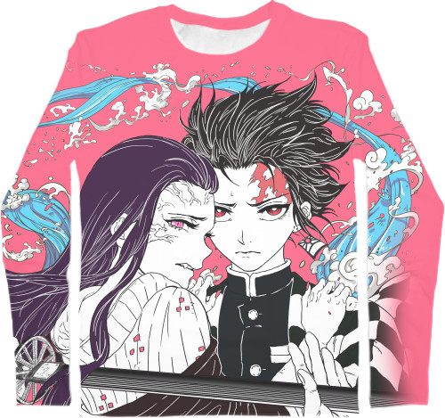 Men's Longsleeve Shirt 3D - DEMON SLAYER: KIMETSU NO YAIBA [60] - Mfest