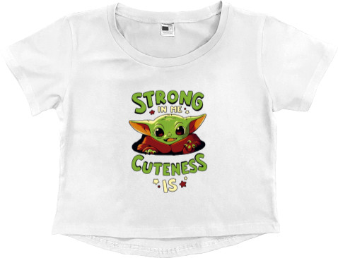 Women's Cropped Premium T-Shirt - Baby Yoda 2 - Mfest