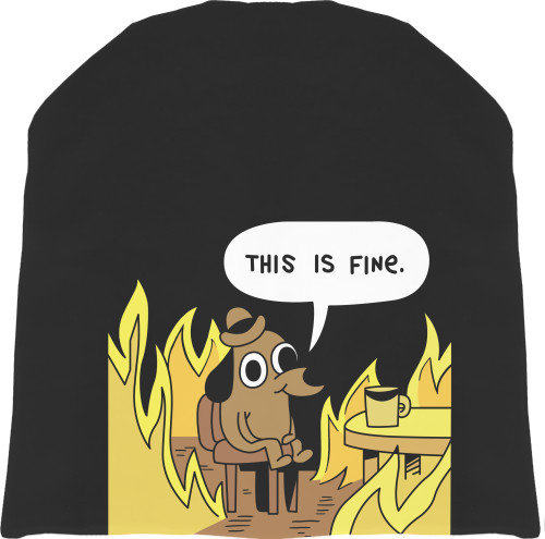 Шапка 3D - This is fine - Mfest