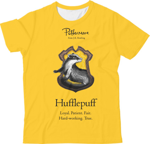 Kids' T-Shirt 3D - Hufflepuff - Mfest