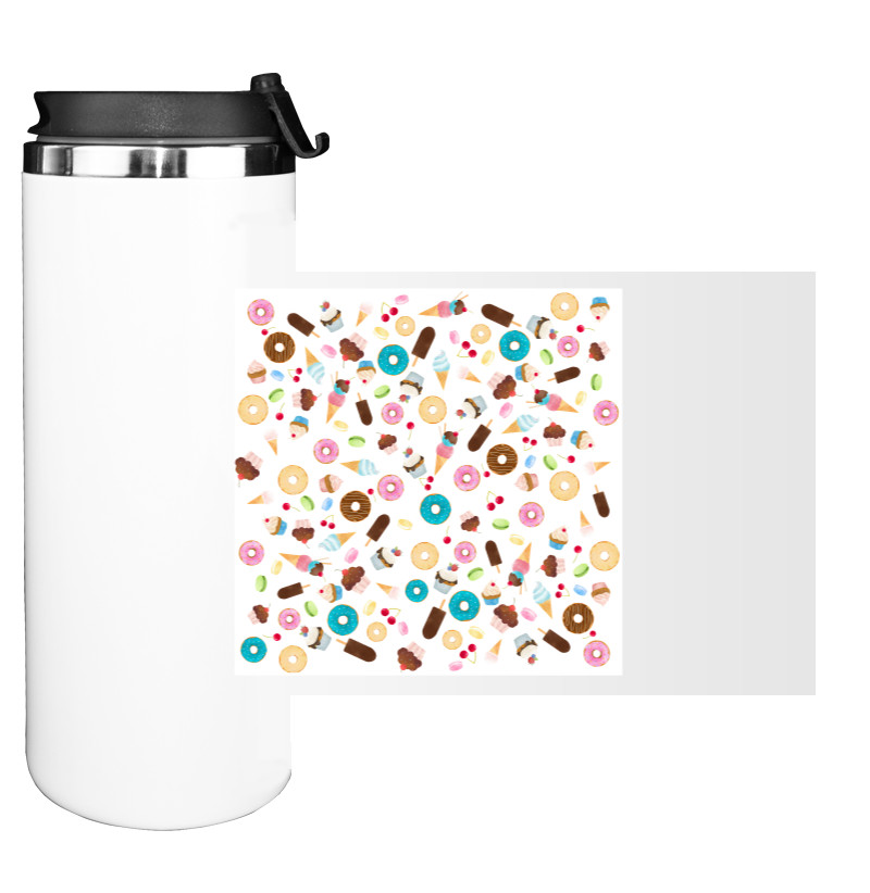 Water Bottle on Tumbler - Пончики - Mfest