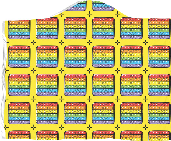 Плед с капюшоном 3D - Поп Ит 4 - Mfest