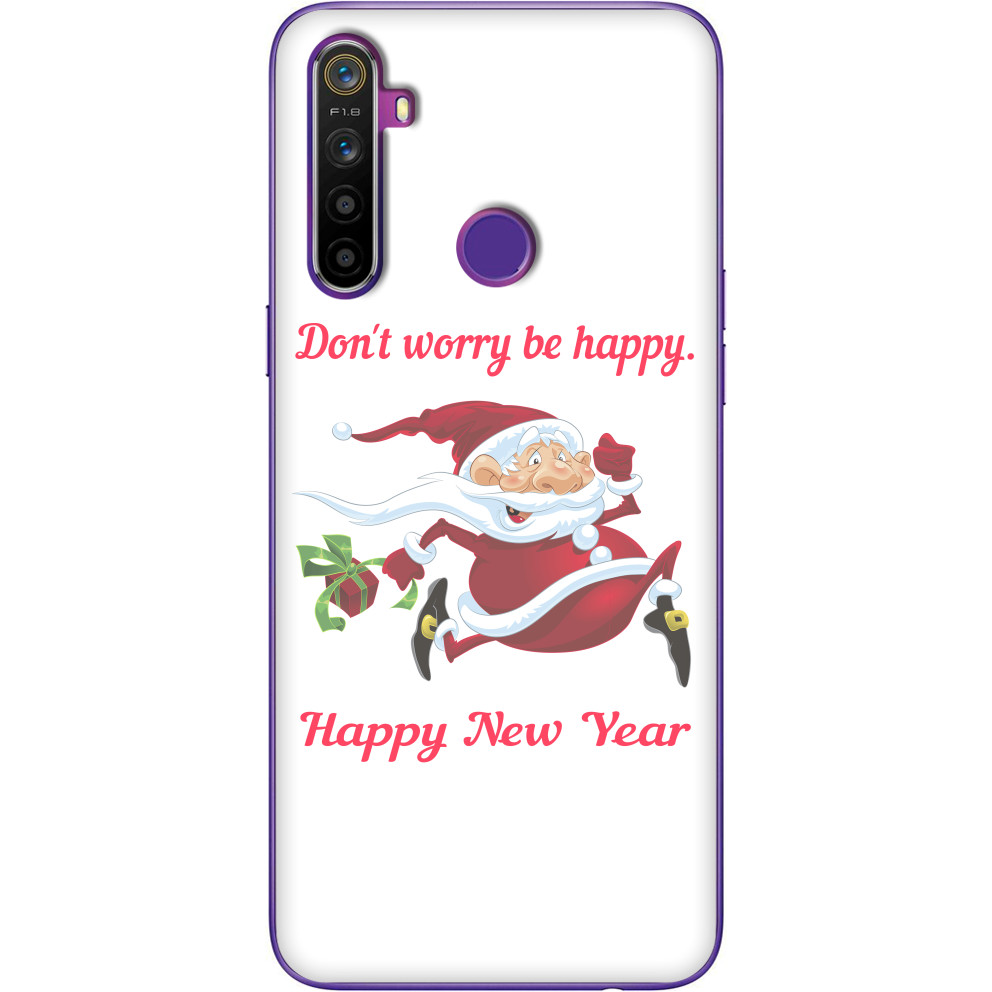 Чехол Realme - Don't worry be happy. Happy New Year - Mfest