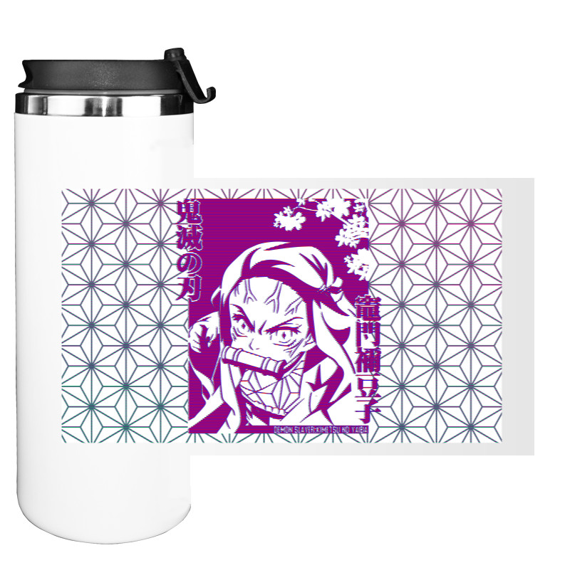 Water Bottle on Tumbler - Nezuko 4 - Mfest