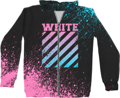 Unisex Zip-through Hoodie 3D - OFF White (2) - Mfest