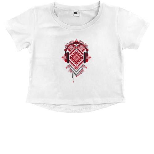 Kids' Premium Cropped T-Shirt - Звуки України - Mfest