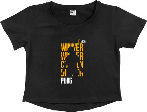 Women's Cropped Premium T-Shirt - PUBG - Mfest