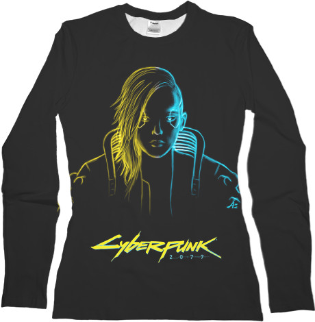 Women's Longsleeve Shirt 3D - Cyberpunk 2077 3 - Mfest