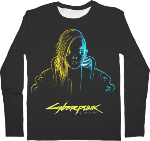 Men's Longsleeve Shirt 3D - Cyberpunk 2077 3 - Mfest