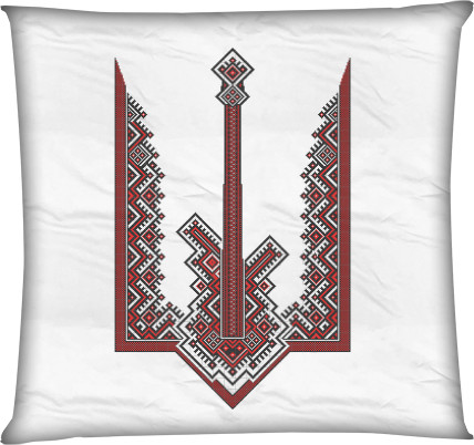 Square Throw Pillow - герб вишиванка - Mfest