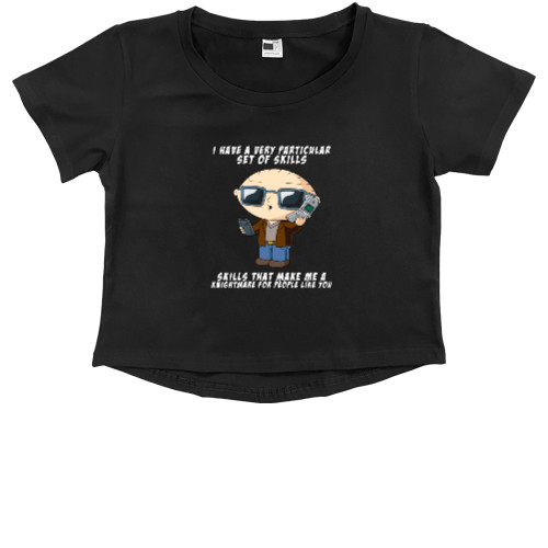 Kids' Premium Cropped T-Shirt - Стьюи Гриффин (Stewie Griffin) 1 - Mfest