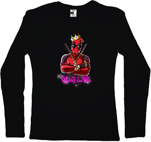 Women's Longsleeve Shirt - Deadpool (Ганста Дедпул) - Mfest