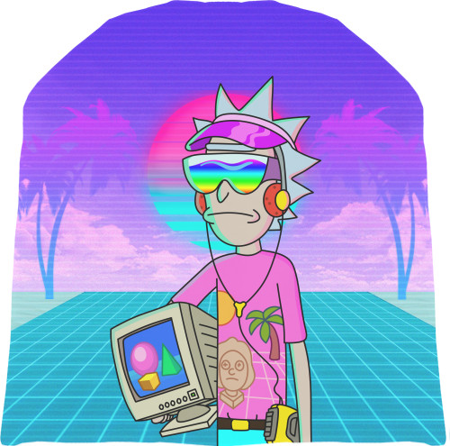 Шапка 3D - Rick and Morty (Retro Style) 2 - Mfest