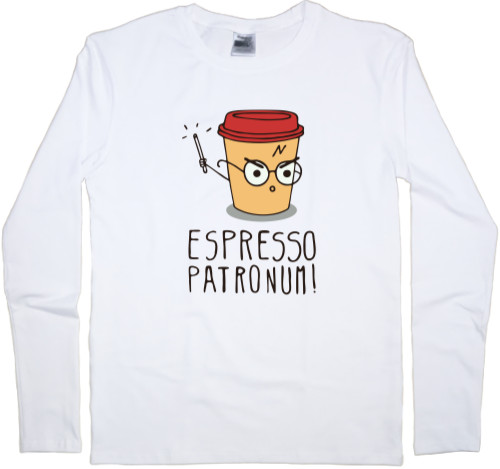 Футболка з Довгим Рукавом Чоловіча - ESPRESSO PATRONUM - Mfest