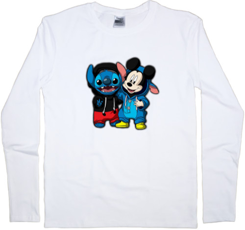 Kids' Longsleeve Shirt - Стич и Микки Маус - Mfest