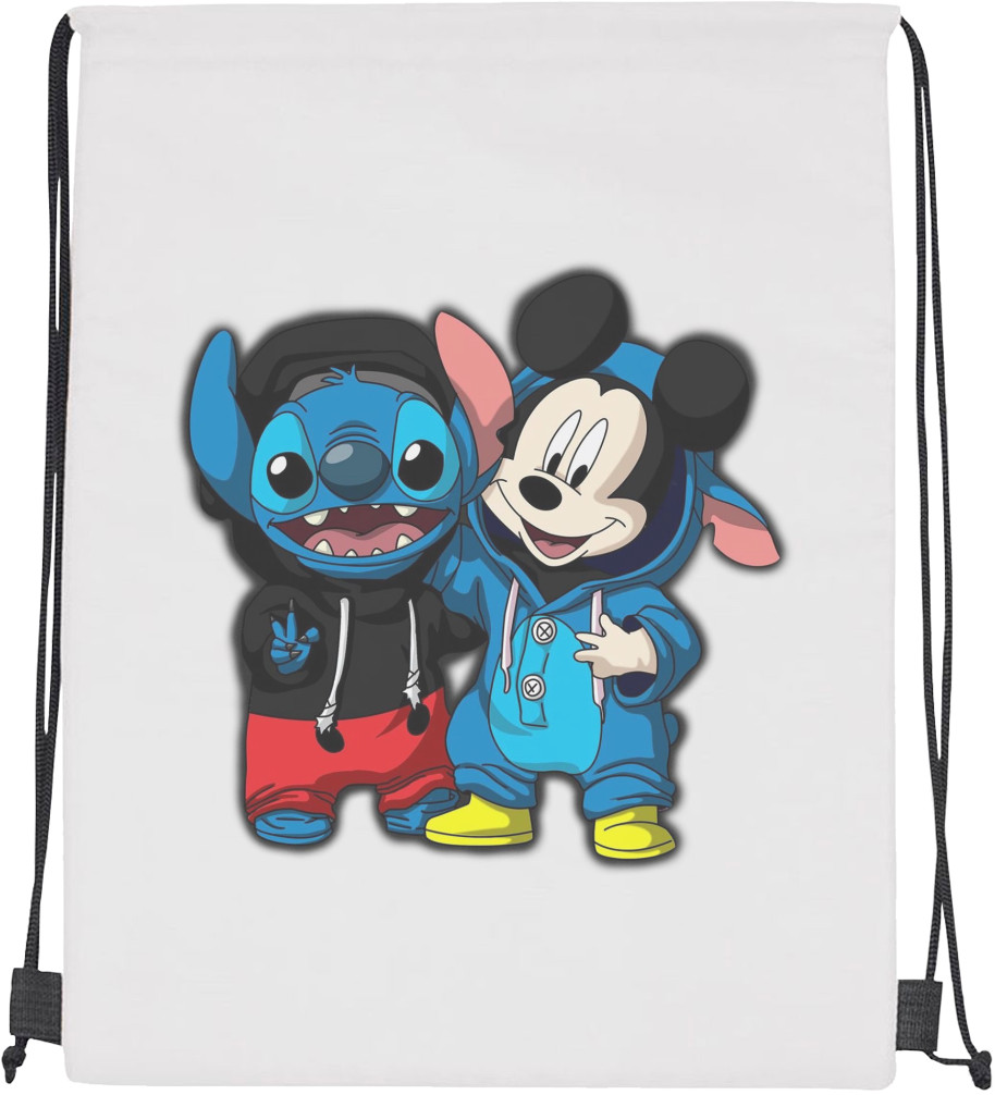 Drawstring Bag - Стич и Микки Маус - Mfest