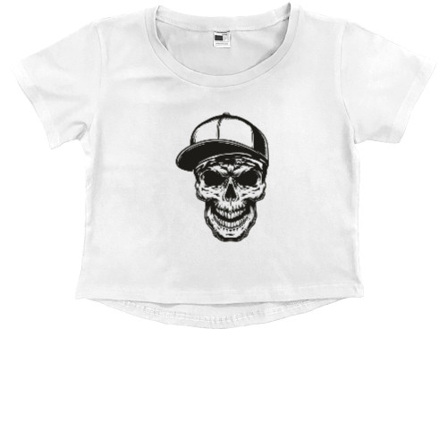 Kids' Premium Cropped T-Shirt - Череп - Mfest