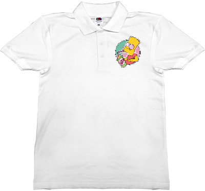 Man's Polo Shirt Fruit of the loom - Барт Симсон - Mfest