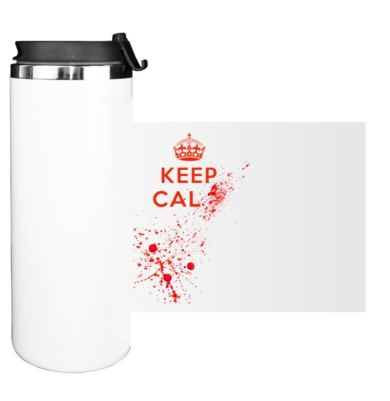 Water Bottle on Tumbler - Keep calm blood - Mfest