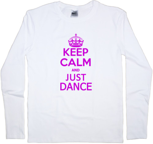 Футболка з Довгим Рукавом Чоловіча - Keep calm its just dance - Mfest