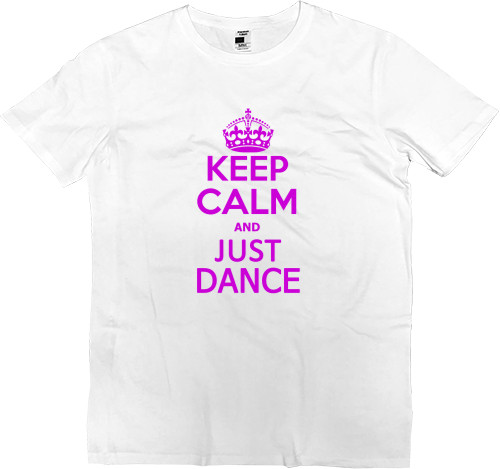 Футболка Преміум Чоловіча - Keep calm its just dance - Mfest