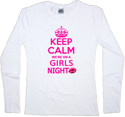 Women's Longsleeve Shirt - Keep calm girls night - Mfest