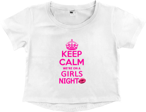 Кроп - топ Премиум Женский - Keep calm girls night - Mfest