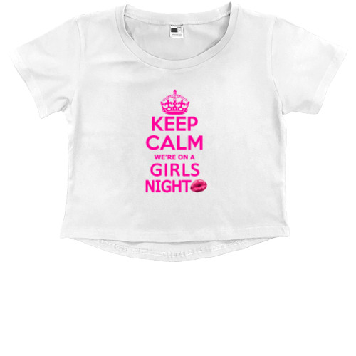 Кроп - топ Премиум Детский - Keep calm girls night - Mfest