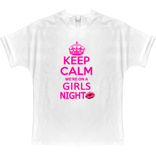 Футболка Оверсайз - Keep calm girls night - Mfest