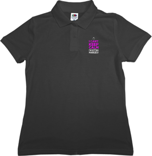 Women's Polo Shirt Fruit of the loom - Keep calm getting married - Mfest