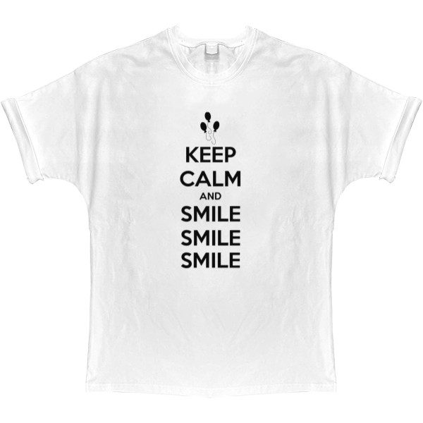 Футболка Оверсайз - Keep calm and smile - Mfest