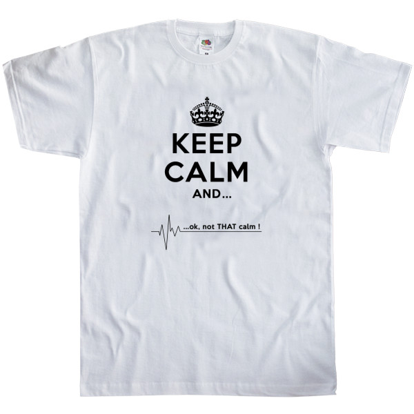 Футболка Классика Детская Fruit of the loom - Keep calm and not that calm - Mfest