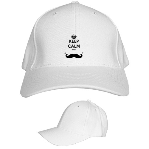 Kids' Baseball Cap 6-panel - Keep calm and Moustache - Mfest