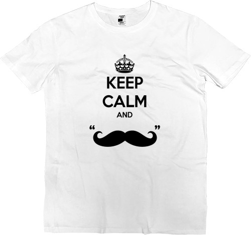 Футболка Премиум Детская - Keep calm and Moustache - Mfest